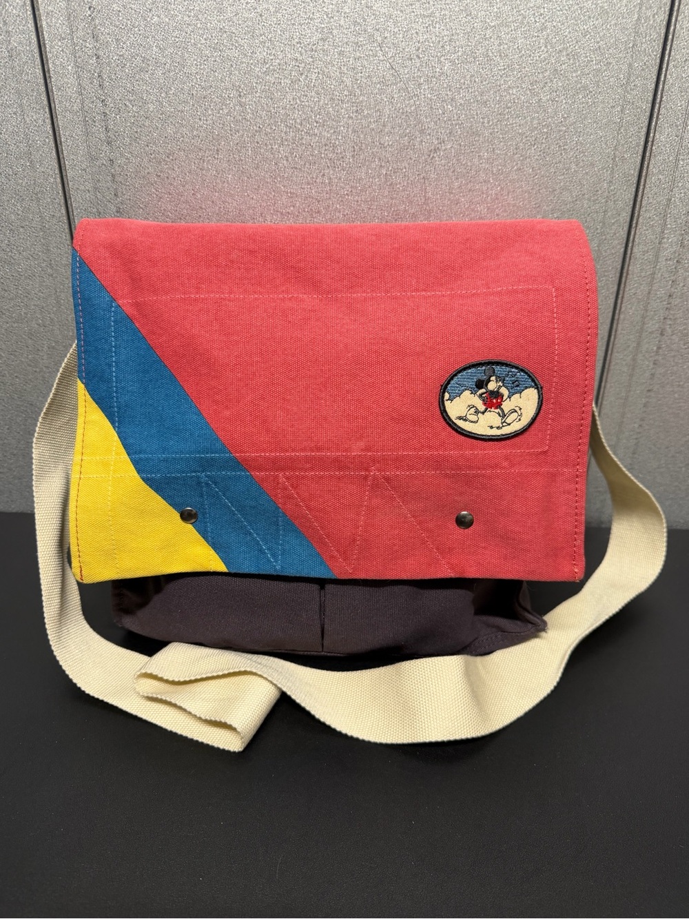 Disney Junk Food Mickey Messenger Bag Colorblock Canvas Crossbody